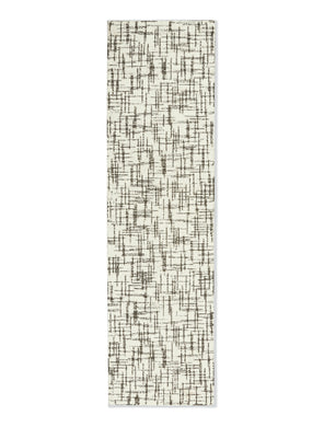 Calvin Klein Tucson CK820 White and Grey 8' Runner Wool Hallway Rug