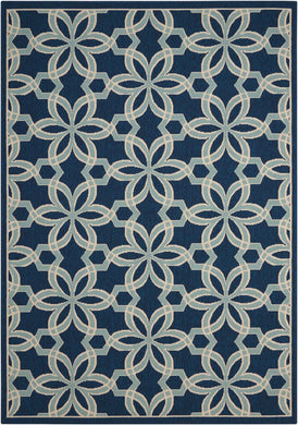 Nourison Caribbean CRB05 Dark Blue 5'x8'  Area Rug