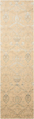 Nourison Luminance LUM07 Beige 8' Runner  Hallway Rug