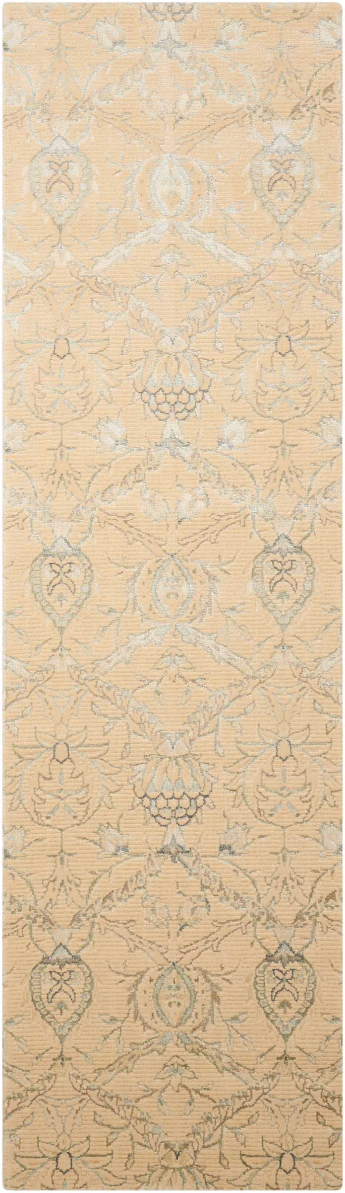 Nourison Luminance LUM07 Beige 8' Runner  Hallway Rug