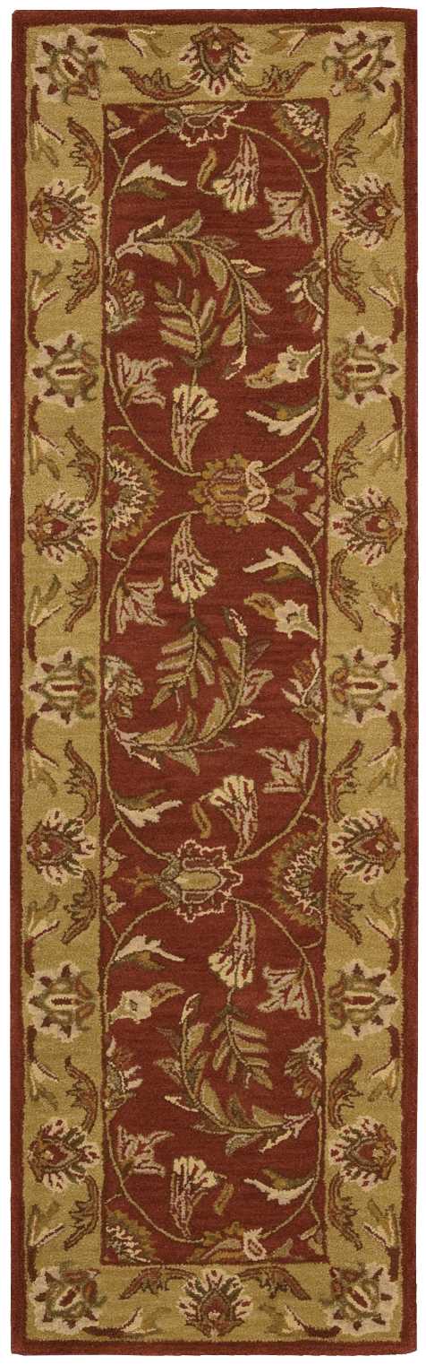Nourison India House IH58 Brown 8' Runner  Hallway Rug