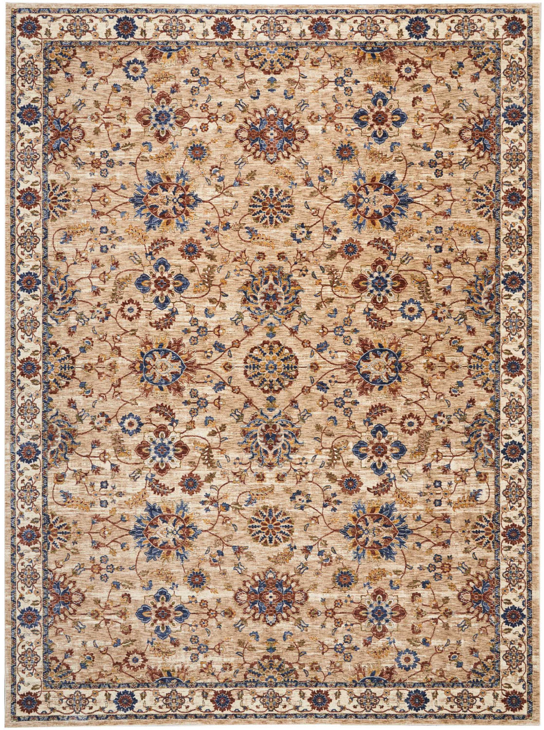 Nourison Lagos LAG04 Beige Multicolor 8'x12' Oversized Low-pile Rug