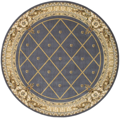 Nourison Ashton House AS03 Blue 8' Round   Rug