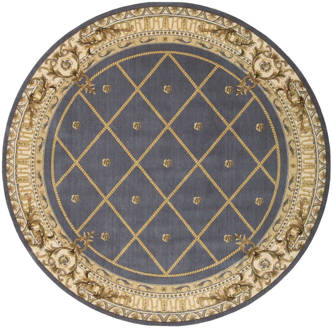 Nourison Ashton House AS03 Blue 8' Round   Rug