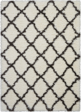 Nourison Luxe Shag LXS02 White 8'x10' Large  Rug