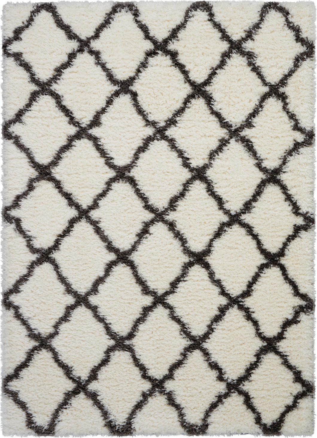 Nourison Luxe Shag LXS02 White 8'x10' Large  Rug