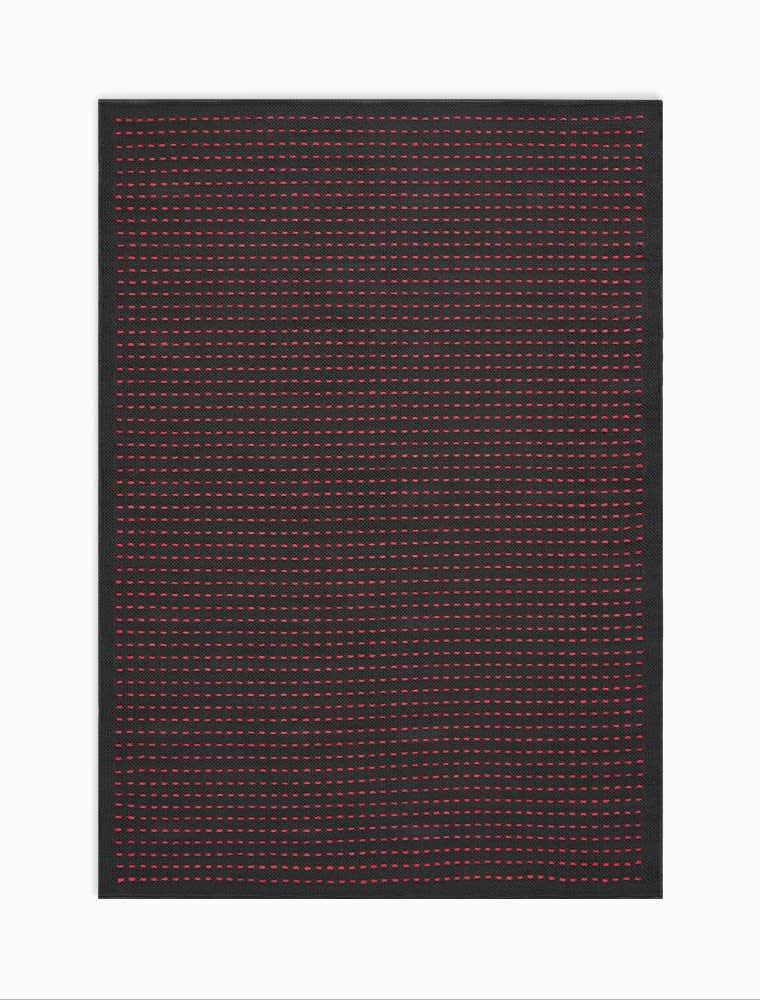 Calvin Klein Seattle CK740 Red and Black 4'x6'  Area Rug