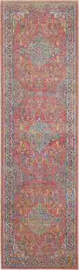 Nourison Ankara Global ANR01 Multicolor 6' Runner Low-pile Hallway Rug