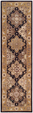Nourison 2000 2211 Black 8' Runner  Area Rug