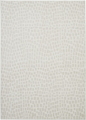 Nourison Urban Chic URC03 White 4'x6' Mid-century Area Rug