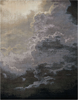 Nourison Twilight TWI18 Black and Grey 8'x10' Large  Rug