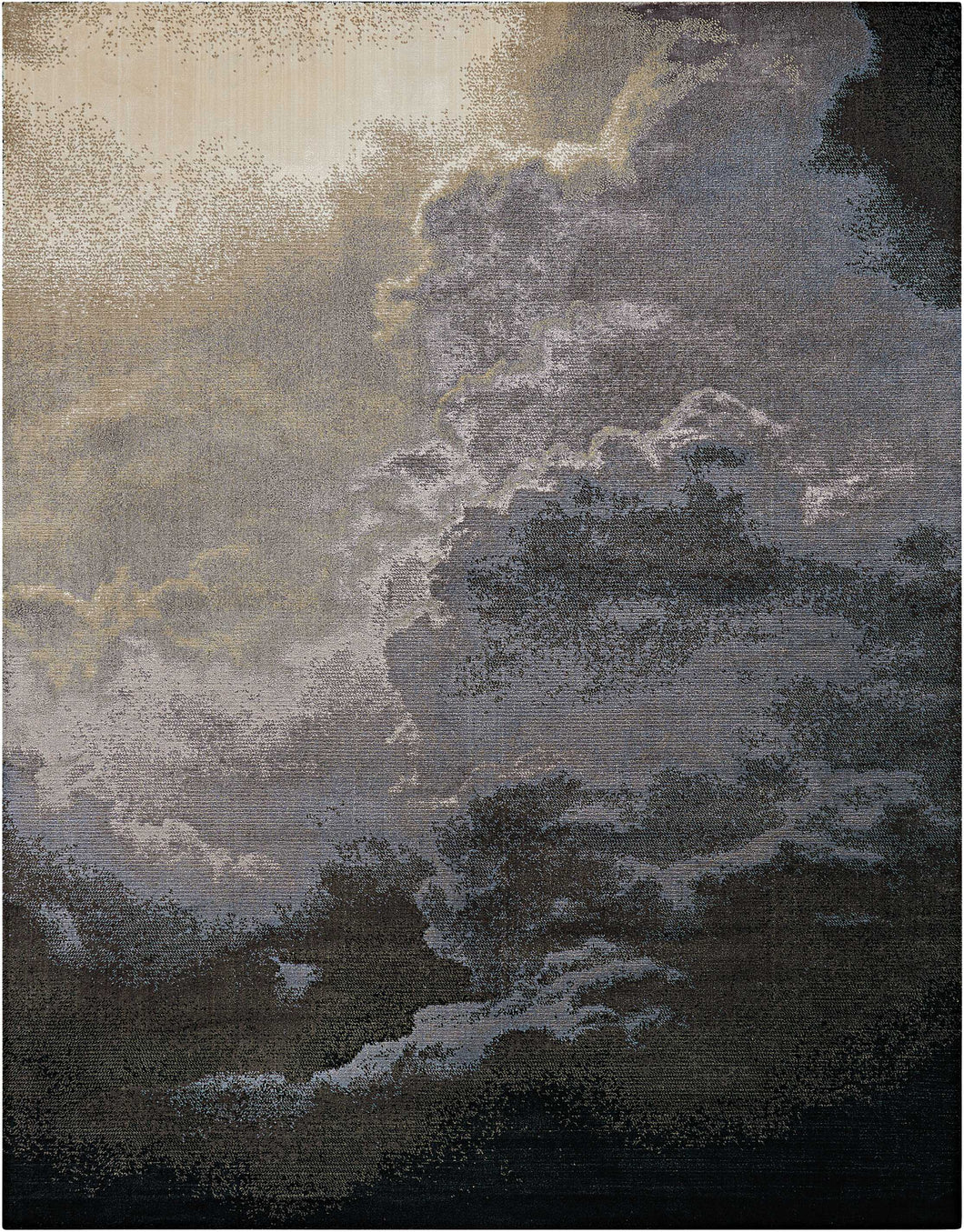 Nourison Twilight TWI18 Black and Grey 8'x10' Large  Rug