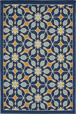 Nourison Caribbean CRB07 Navy Blue 3'x4'  Area Rug