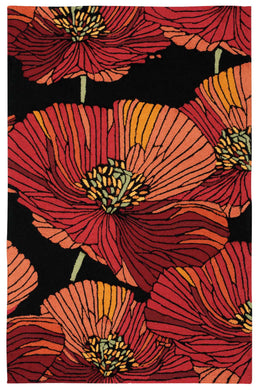 Nourison Fantasy FA24 Black 4'x6'  Area Rug