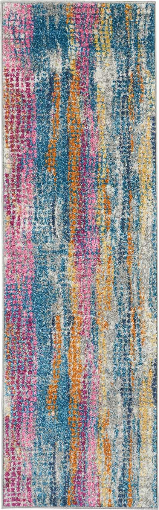 Nourison Passion PSN16 Multicolor 6' Runner  Hallway Rug