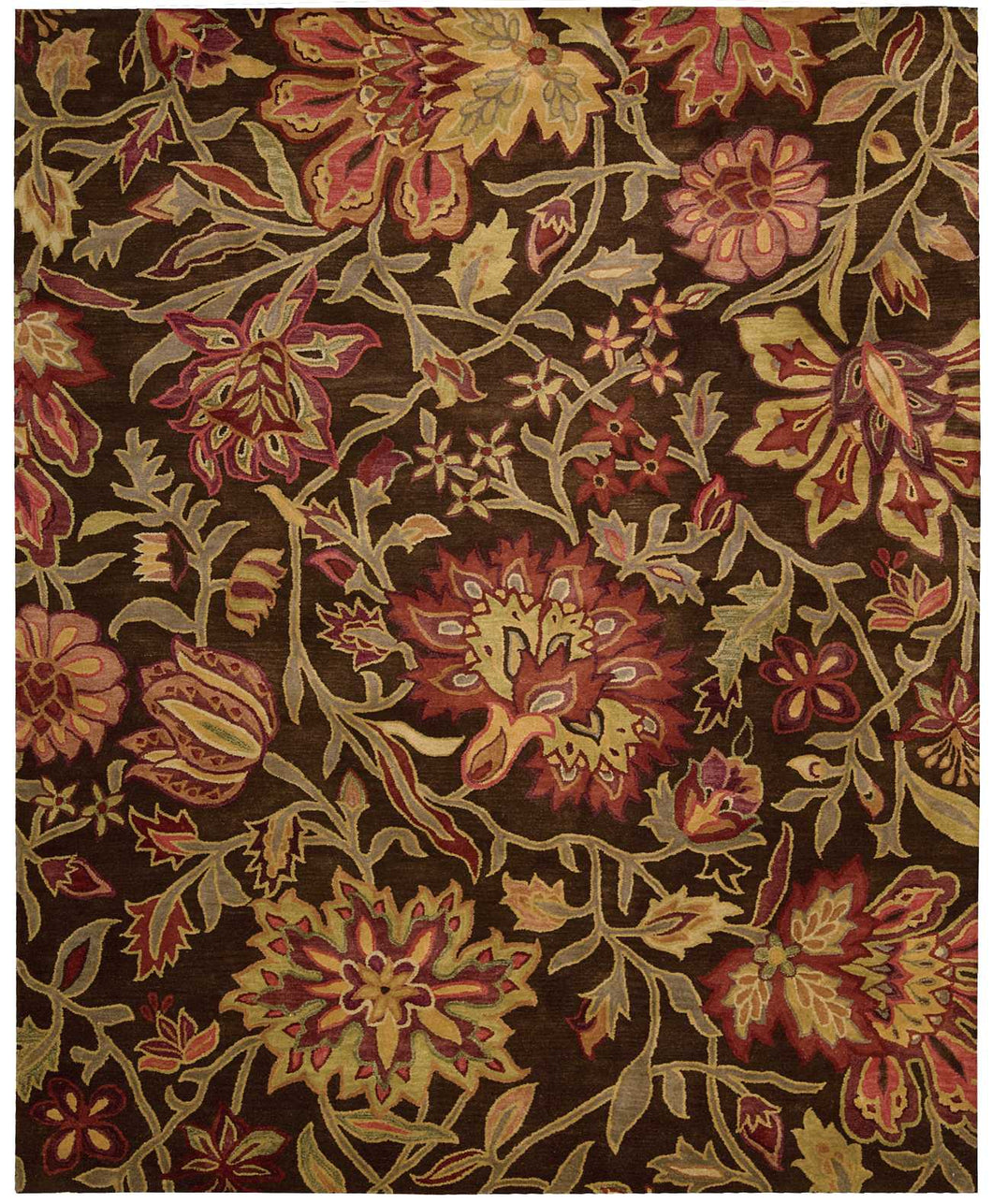 Nourison Jaipur JA41 Brown Multicolor 8'x11'   Rug