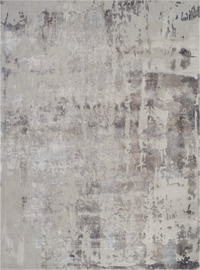 Nourison Prismatic 9'x12' Silver Grey Abstract Area Rug