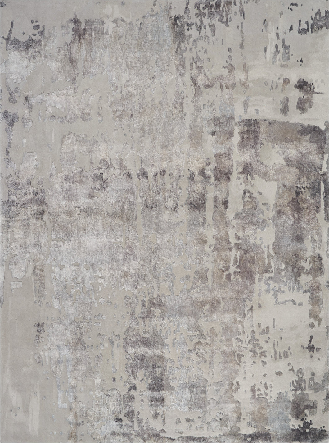 Nourison Prismatic 9'x12' Silver Grey Abstract Area Rug