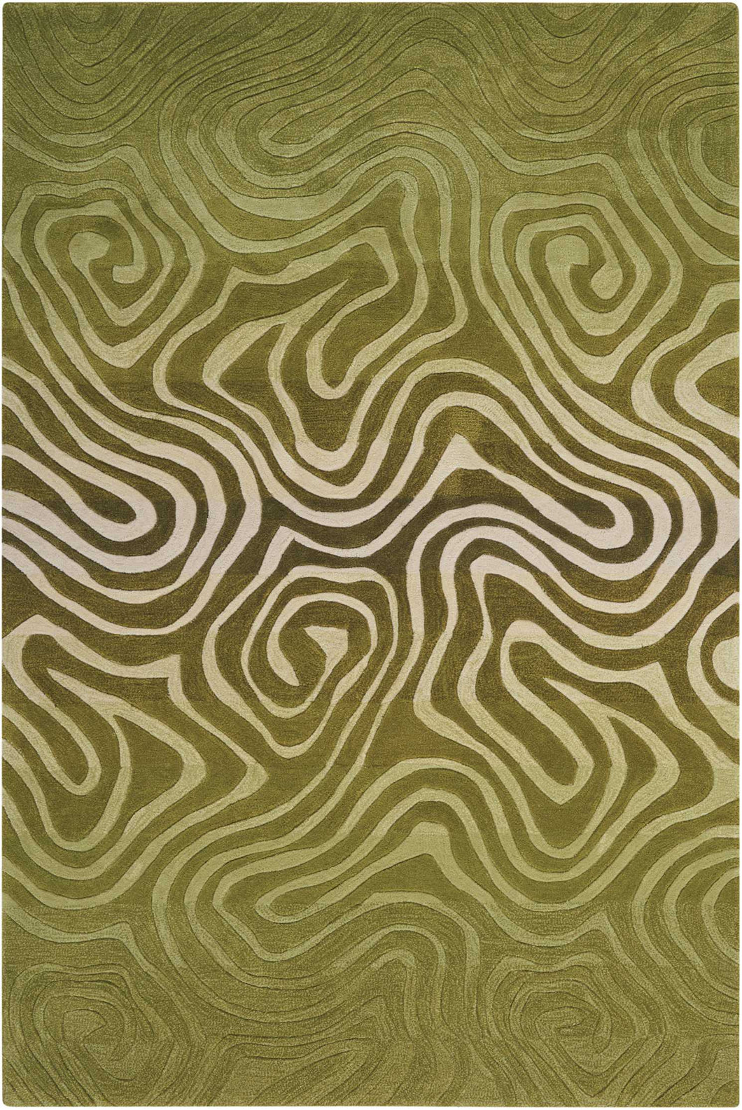 Nourison Contour CON24 Green 5'x8'  Area Rug
