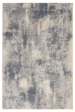 Nourison Rustic Textures RUS02 Slate Blue and Ivory 4'x6' Rustic Area Rug